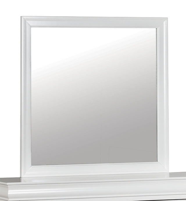 Louis Philippe Mirror, White