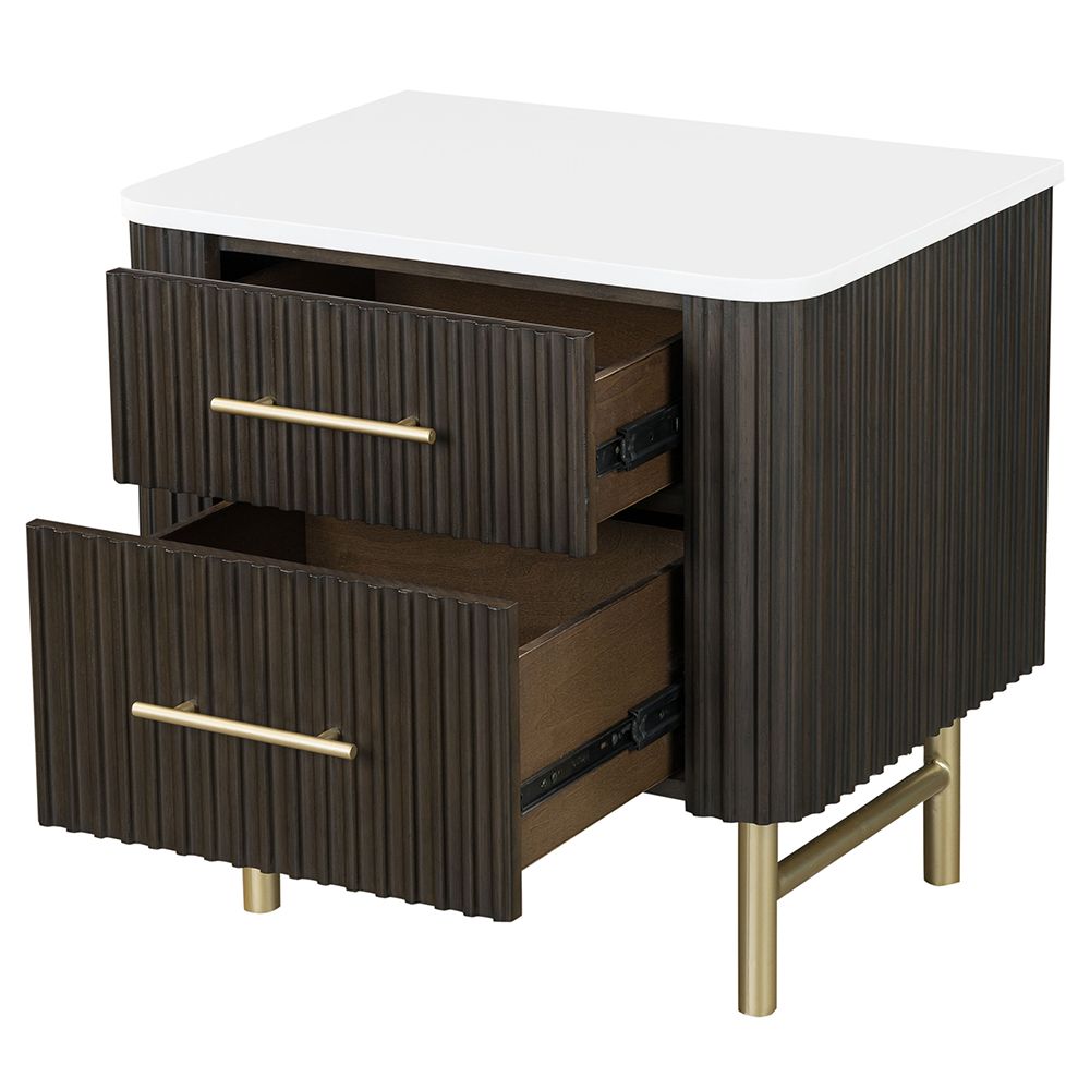 Clayten Nightstand w/Marble Top – view 7