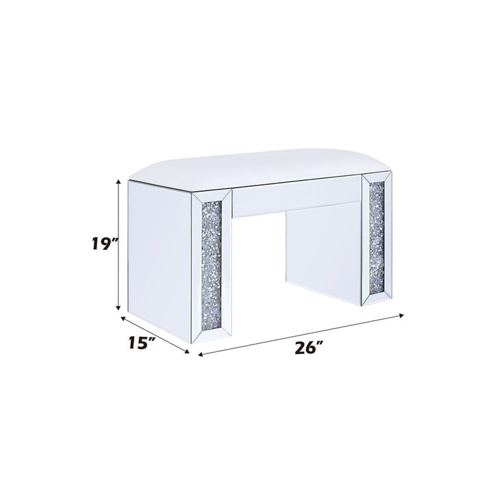 Noralie Vanity Stool – dimensions diagram