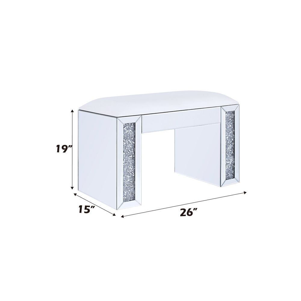 Noralie Vanity Stool – dimensions diagram