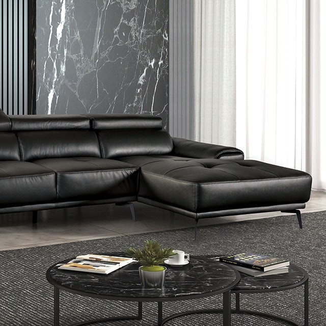 Vadso Sectional, Right Chaise, Black