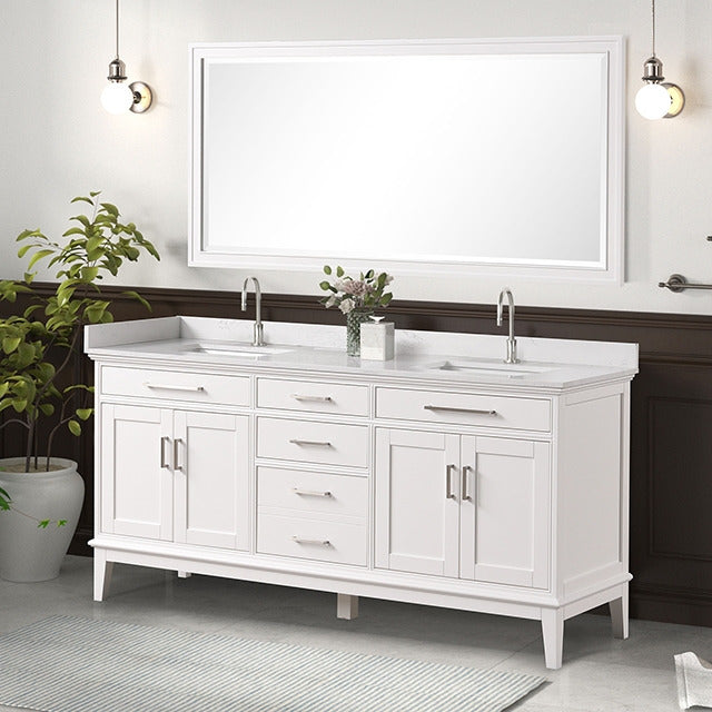 Almeria Vanity Set W/ Mirror, White - view 5