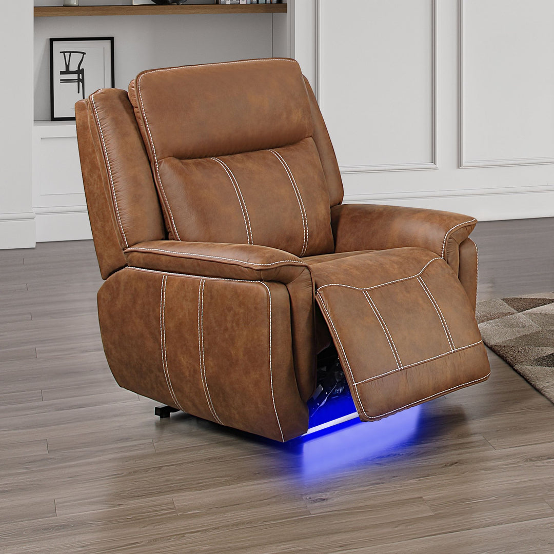 Kyra Auto Glider Recliner W/pwr Hr & Fr-Saddle