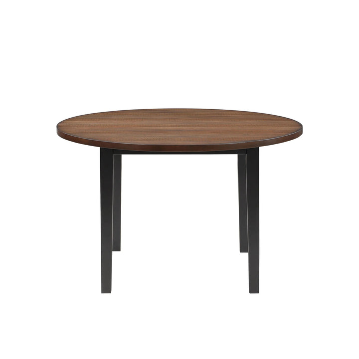 Potomac 48" Round Dining Table &amp; 4 Chairs-Brown/black