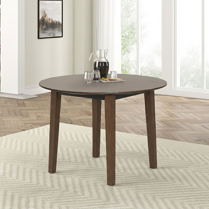 Hargrove 5 Pc 42" Round Dining Table &amp; 4 Chairs-Brown