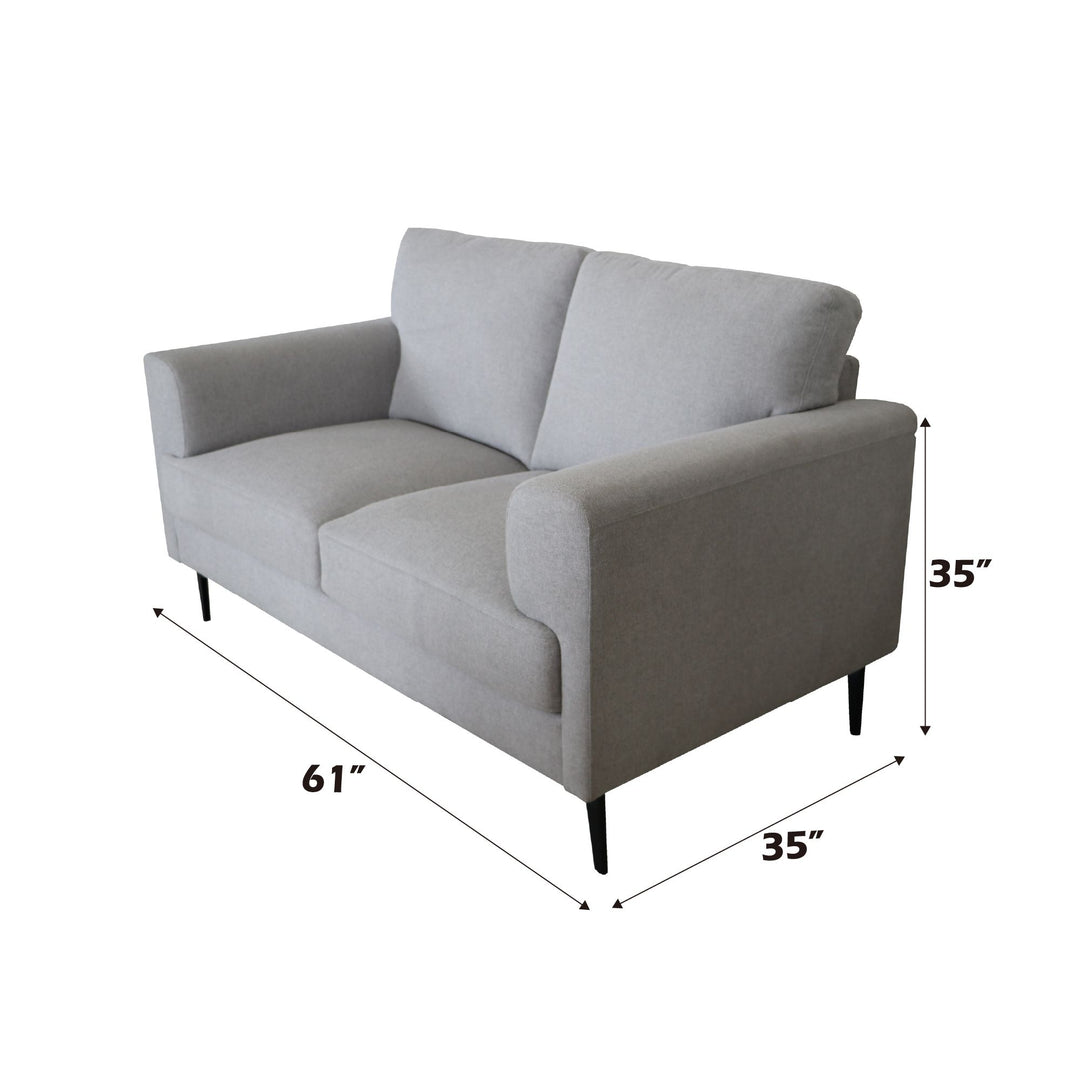Kyrene Loveseat – dimensions diagram