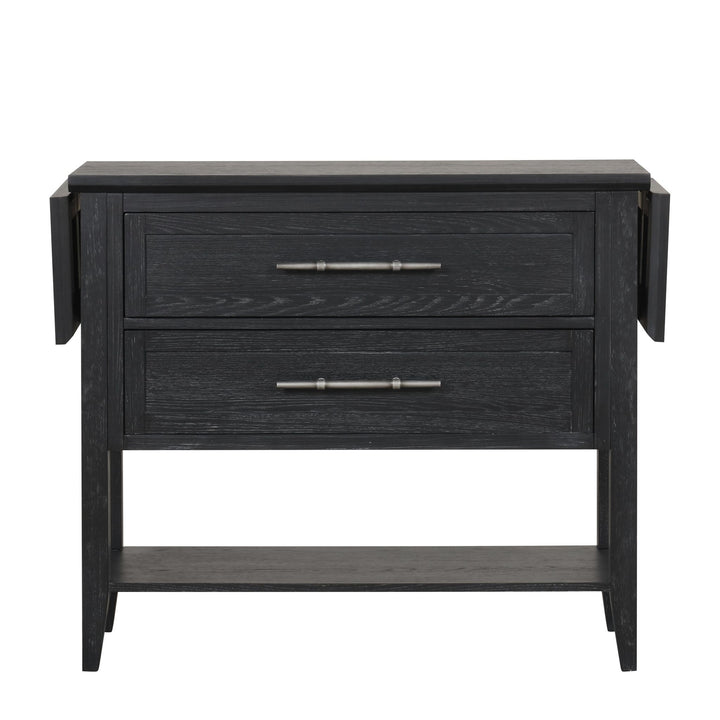 Sable Crest Drop Leaf Server-Black