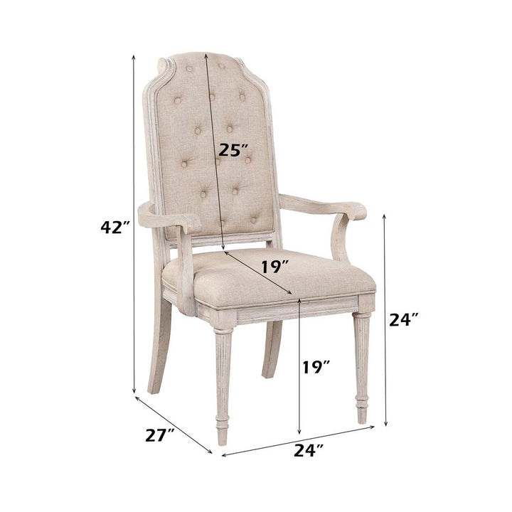 Wynsor Arm Chair (Set-2) – dimensions diagram