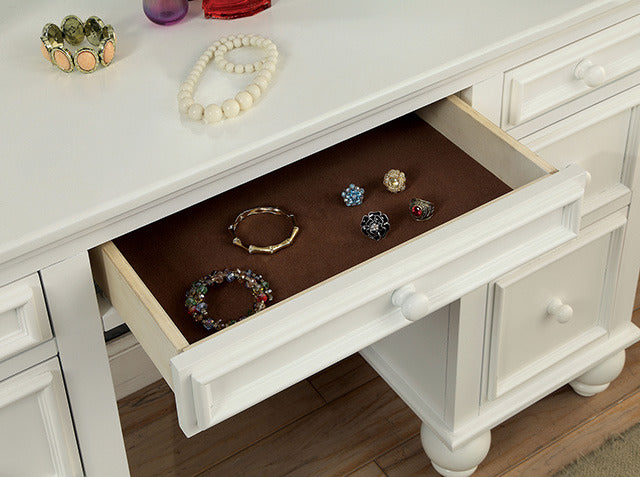 Athy Vanity W/ Stool, White - view 2
