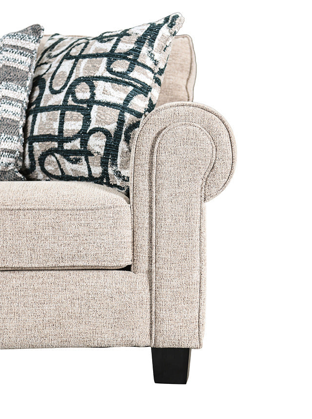 Viviani Loveseat, Light Brown/Taupe - view 4