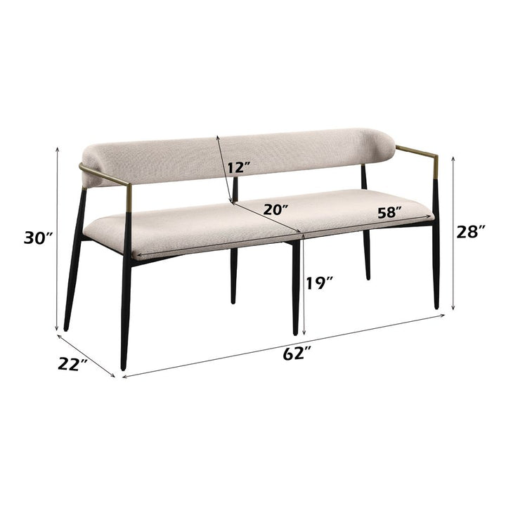 Jaramillo Bench – dimensions diagram