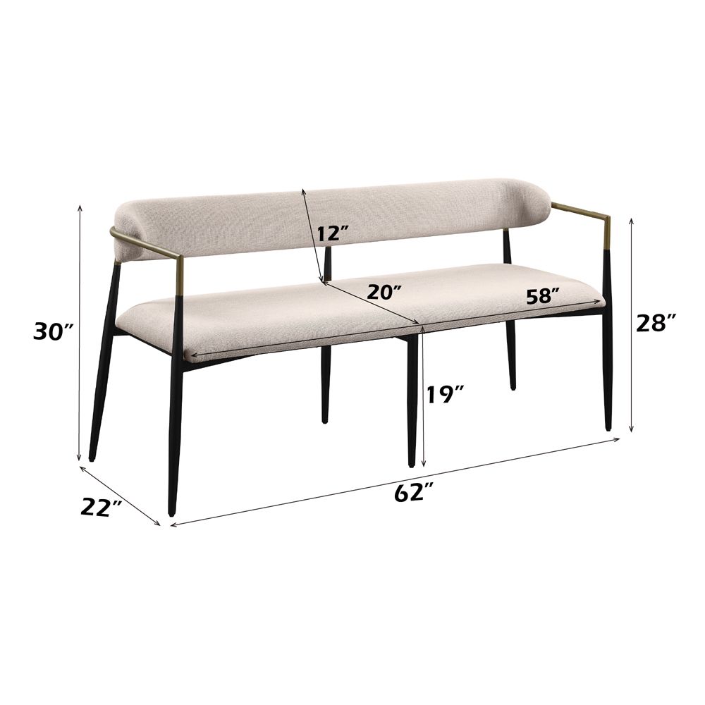 Jaramillo Bench – dimensions diagram