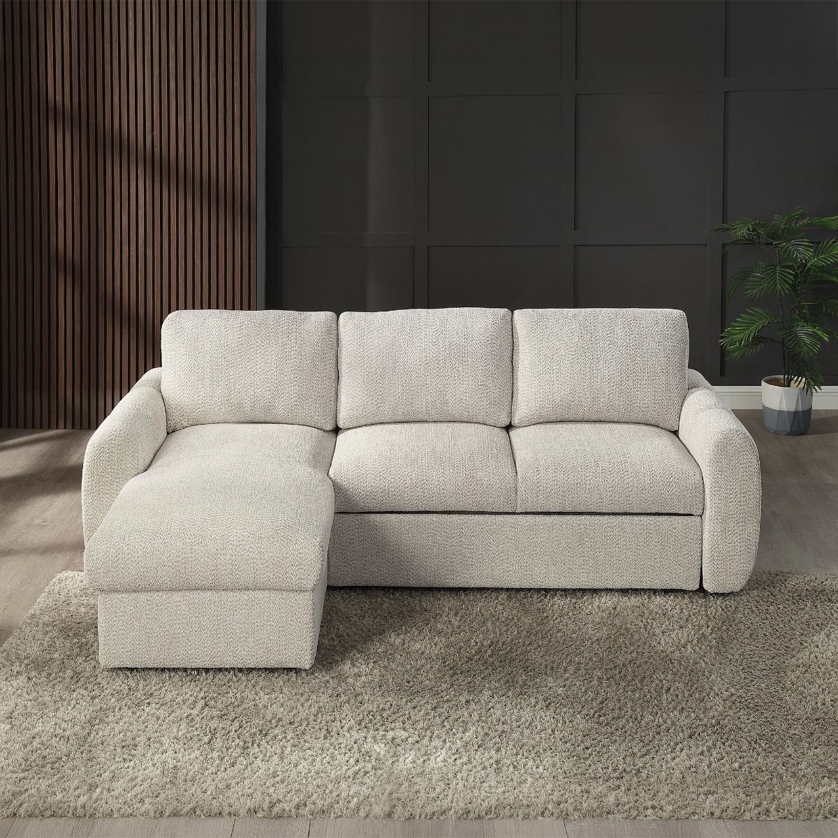 Nuriel Reversible Sectional Sofa w/Sleeper & Storage