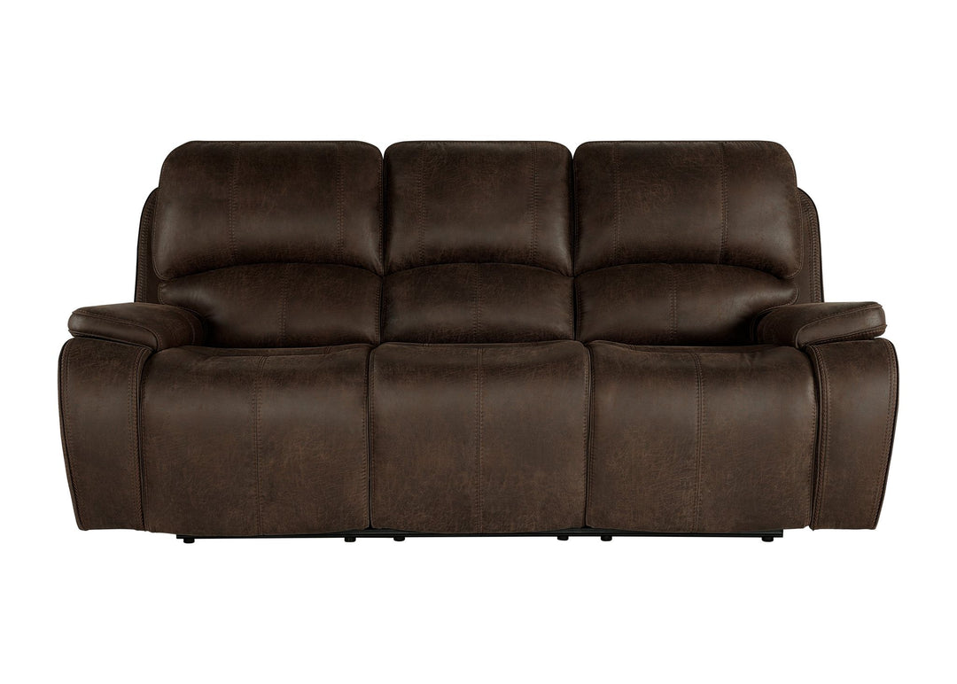 Brookings  Sofa W/dual Recliner-Brown