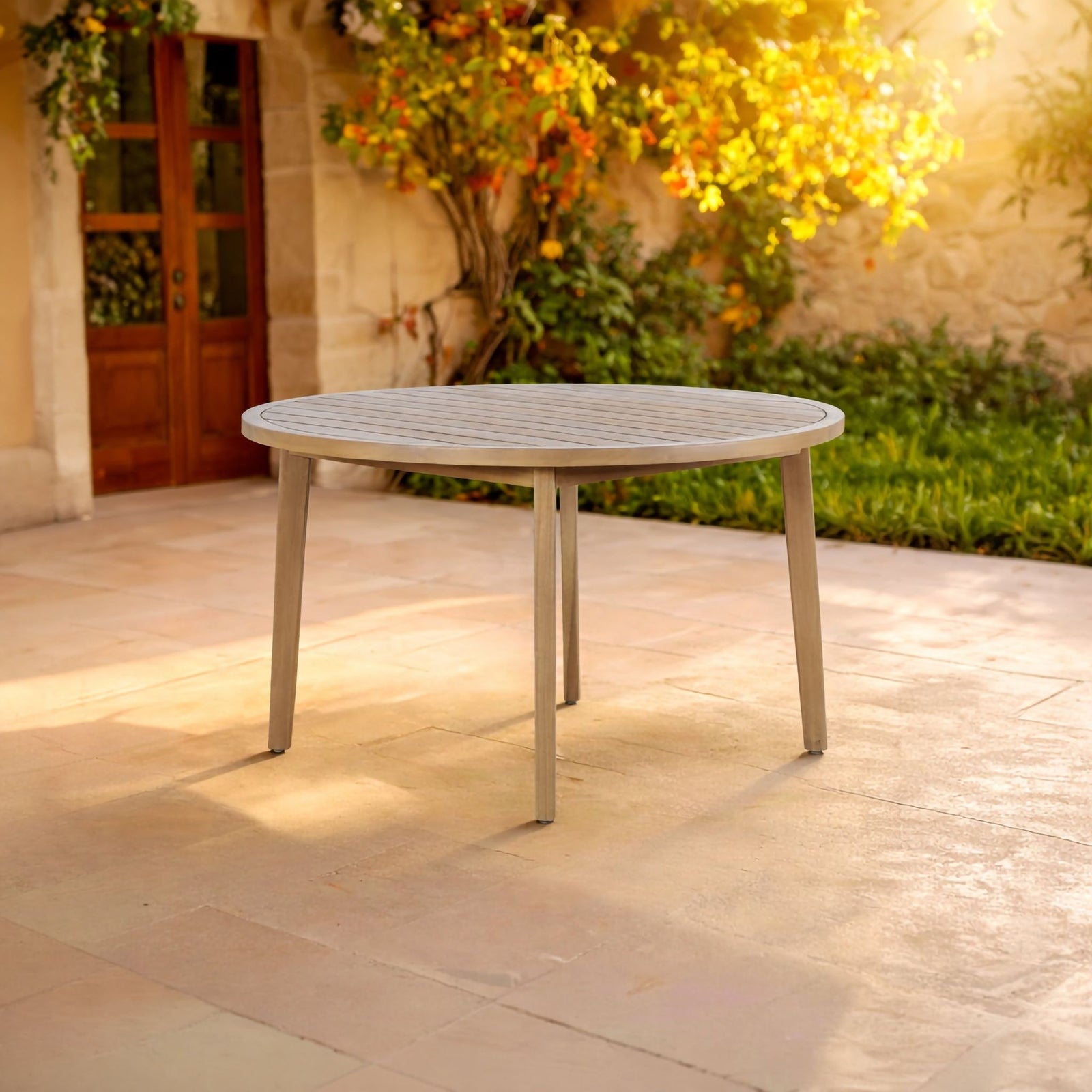 Arden Round Patio Dining Table - Natural