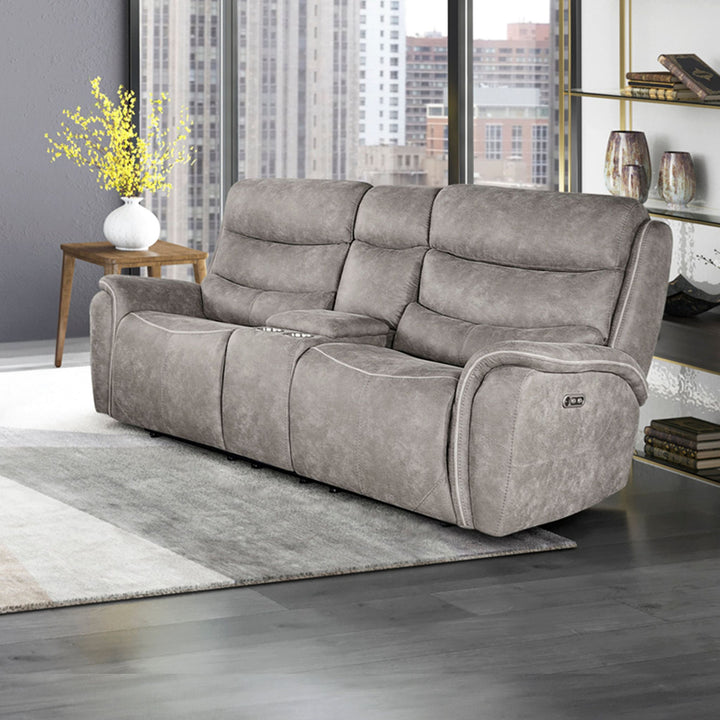 Kamari Console Loveseat W/pwr Hr &amp; Fr-Gray