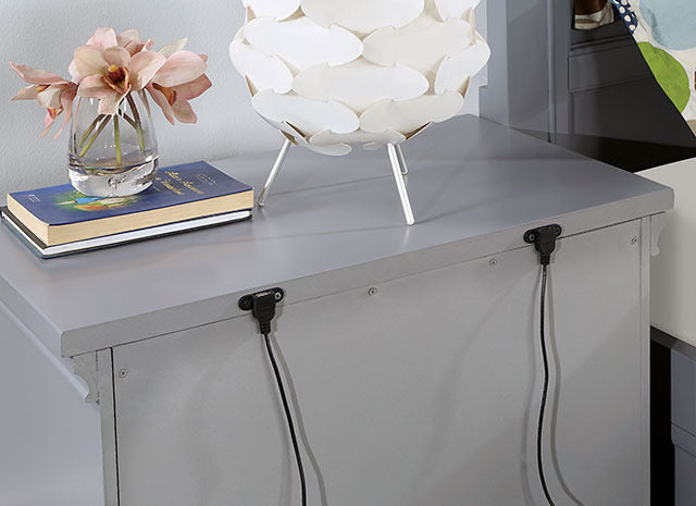 Castlile Night Stand, Gray - view 3