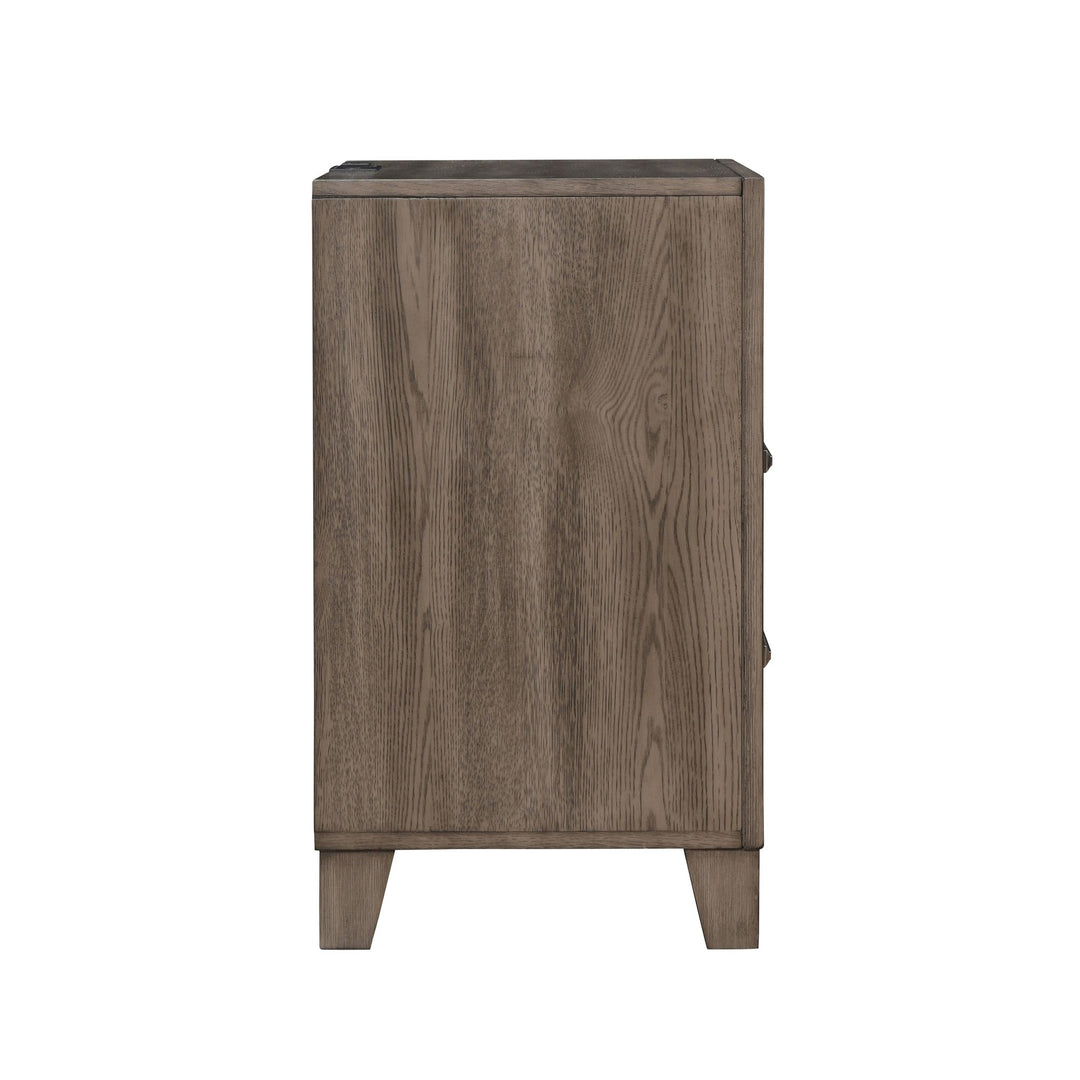 Harrisburg 2 Drawer Nightstand-Walnut
