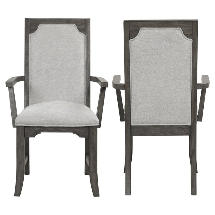Lisbon Dining Arm Chair (2 Per Carton)-Gray