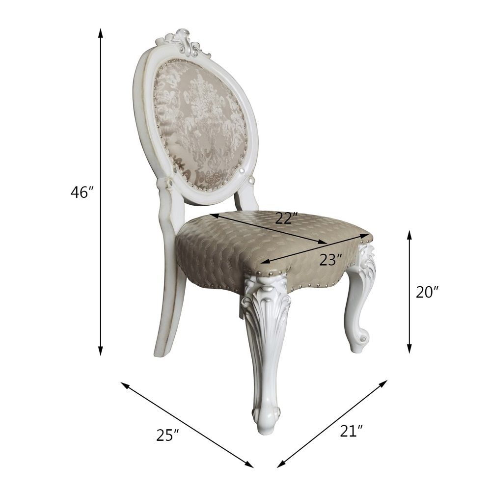 Versailles Side Chair (Set-2) – dimensions diagram