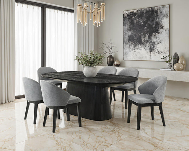 Tottenham Oval Dining Table, Black - view 4