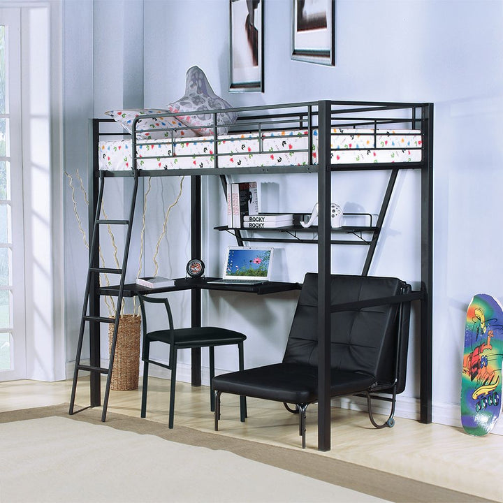 Senon Twin Loft Bed W/Desk – view 4