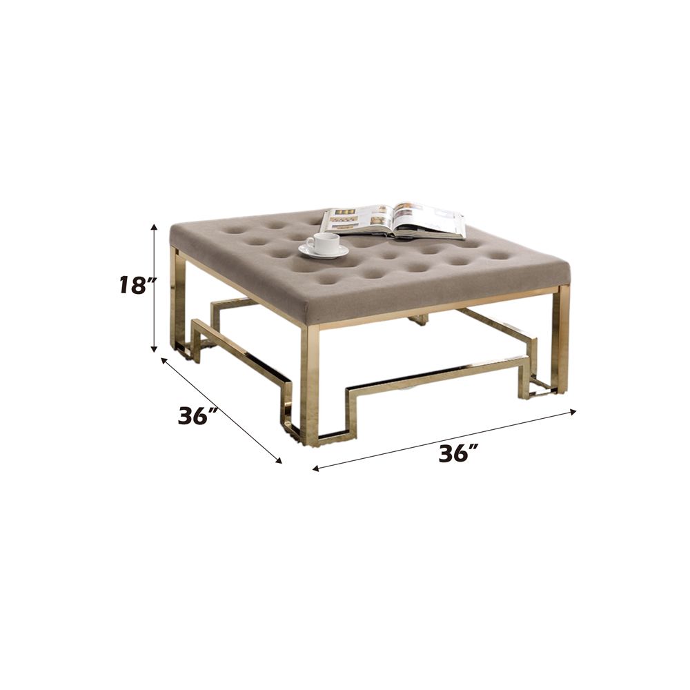 Damien Cocktail Ottoman – dimensions diagram