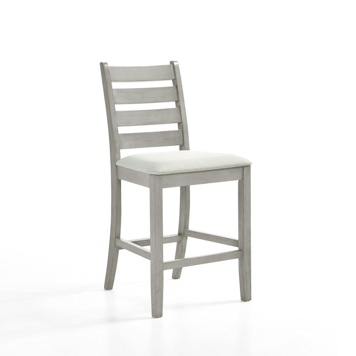 Pascal  Ladderback Counter Chair (2 Per Carton)-Driftwood