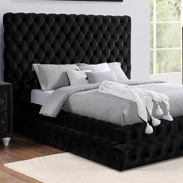 Stefania 5 Pc Queen Bedroom Set, Black