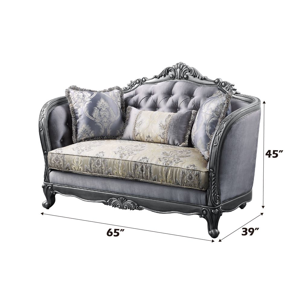 Ariadne Loveseat with 3 Pillows