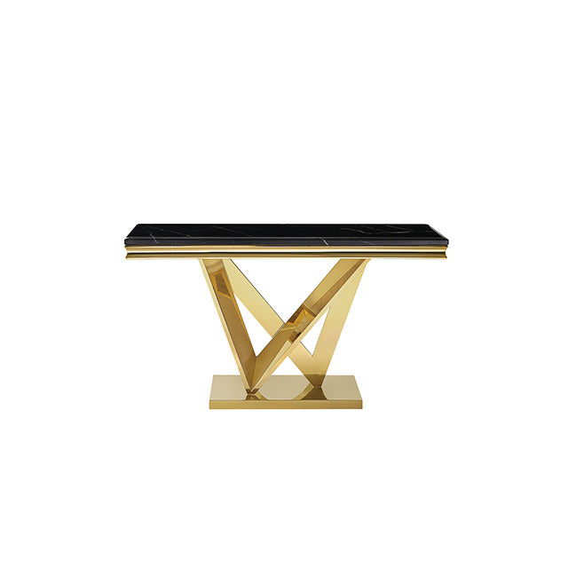 Villarsglane Sofa Table, Beige/Gold - view 2