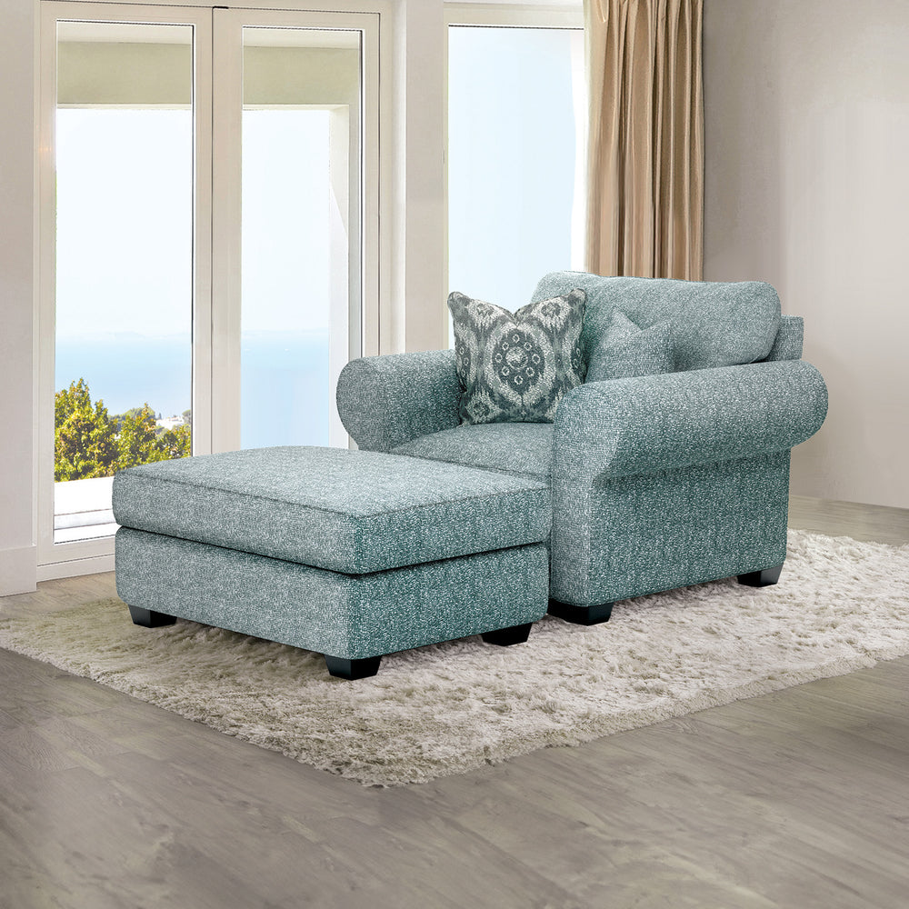 Queensbury Accent Chair, Teal - view 3