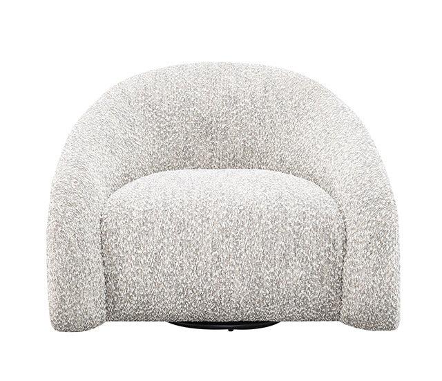 Kyria Swivel Chair, Light Brown - view 2