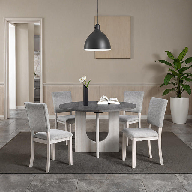 Oberto Round Dining Table, Gray - view 5