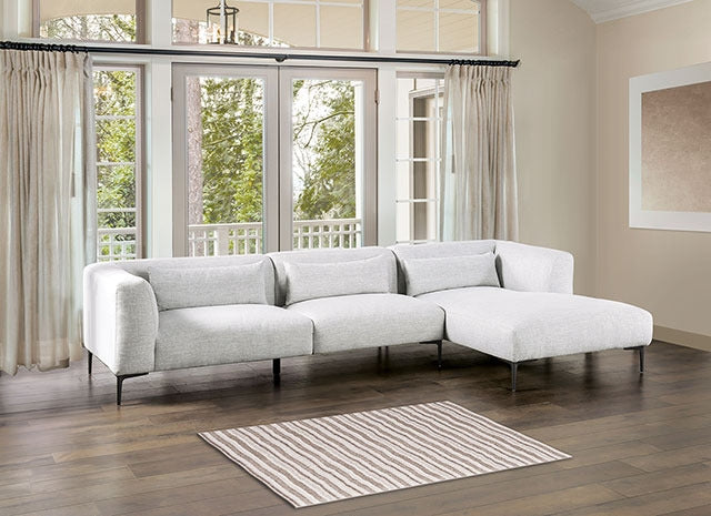 Paderborn Sectional, Right Chaise, Light Gray - view 2