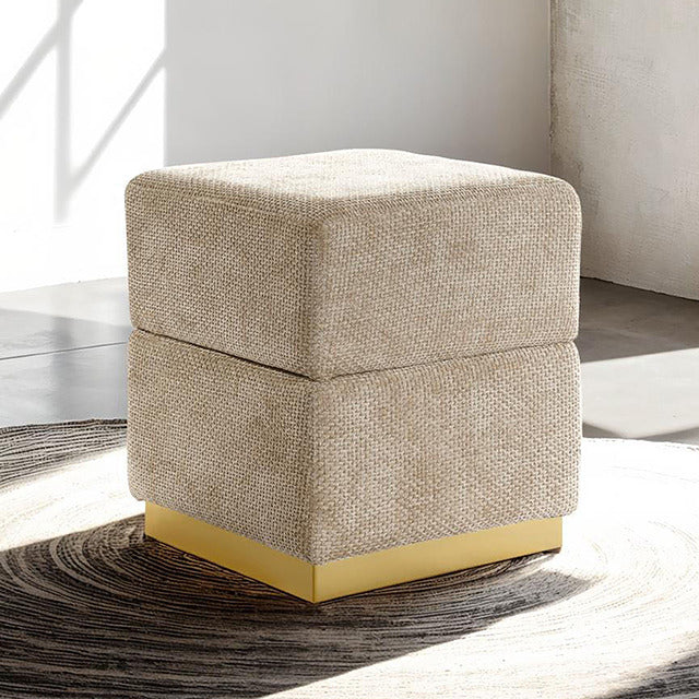 Krysten Storage Stool, Silver Gray - view 2