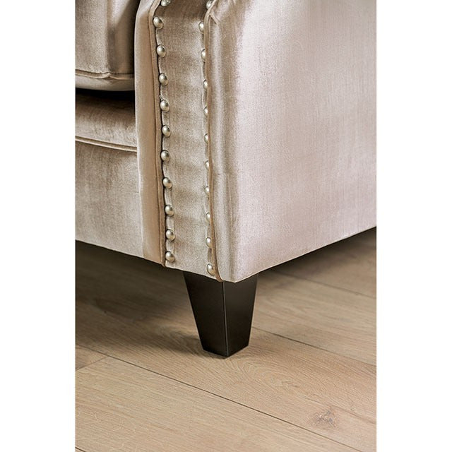 Elicia Love Seat, Champagne/Turquoise - view 8