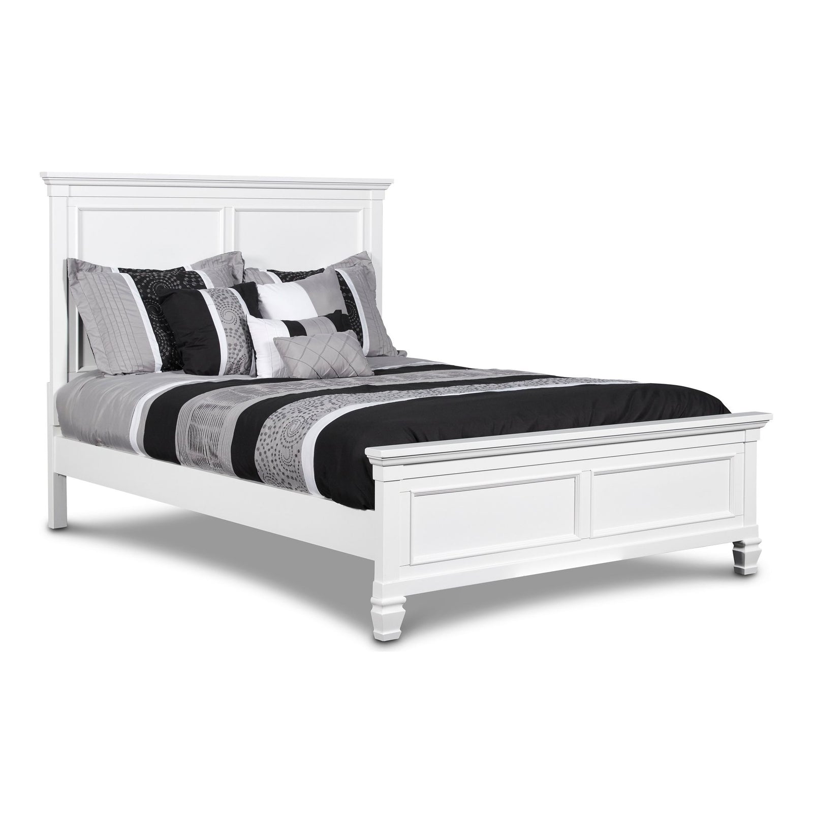 Tamarack 5/0 Q Headboard, Footboard & Slats- White