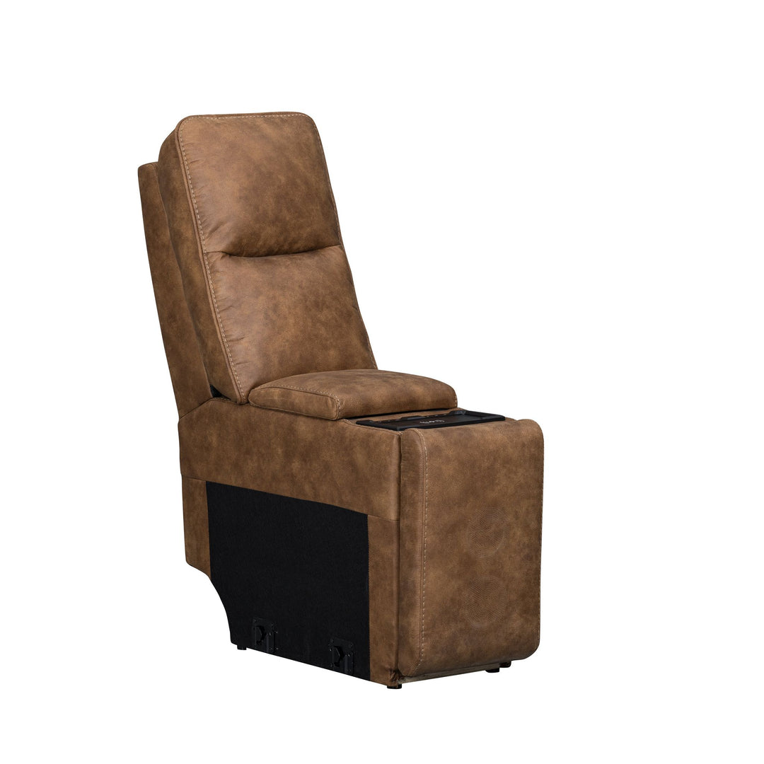 Kyra Storage Console With Speakers-Saddle