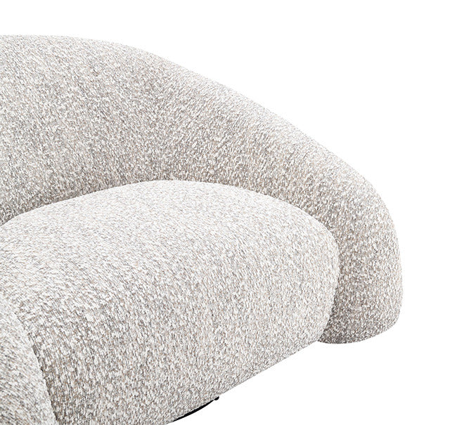 Kyria Swivel Chair, Light Brown - view 4
