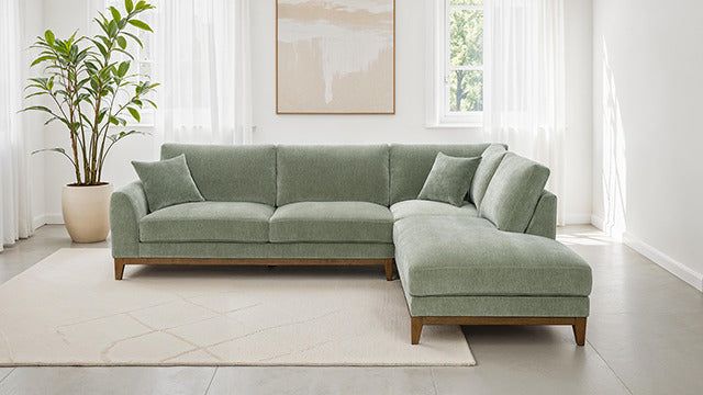 Watton Sectional, Right Chaise, Olive Green - view 2
