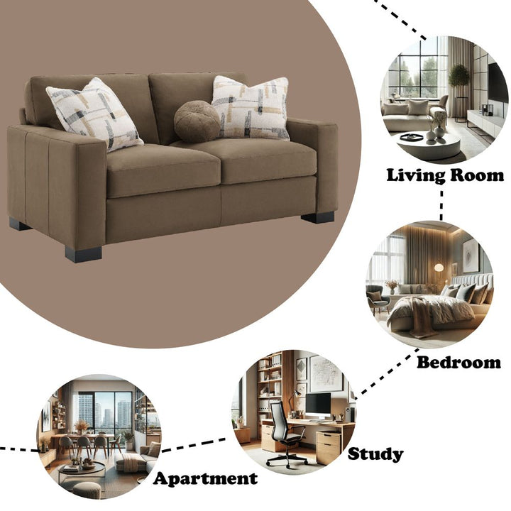 Darya Loveseat w/3 Pillows – features callout