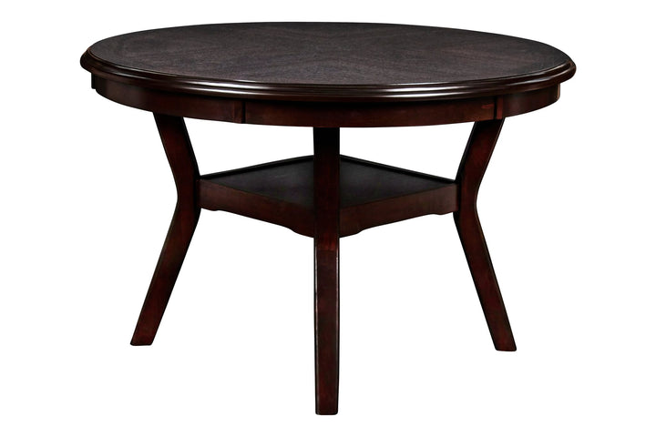 Gia 5 Pc 47" Round Dining Table &amp; 4 Chairs-Ebony
