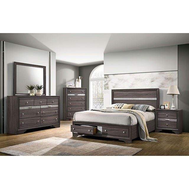 Chrissy 5 Pc Queen Bedroom Set, Gray - view 2