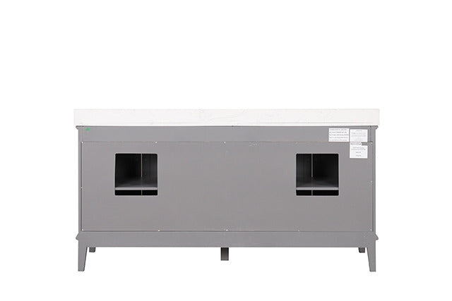 Almeria Vanity Set, White/Gray - view 4