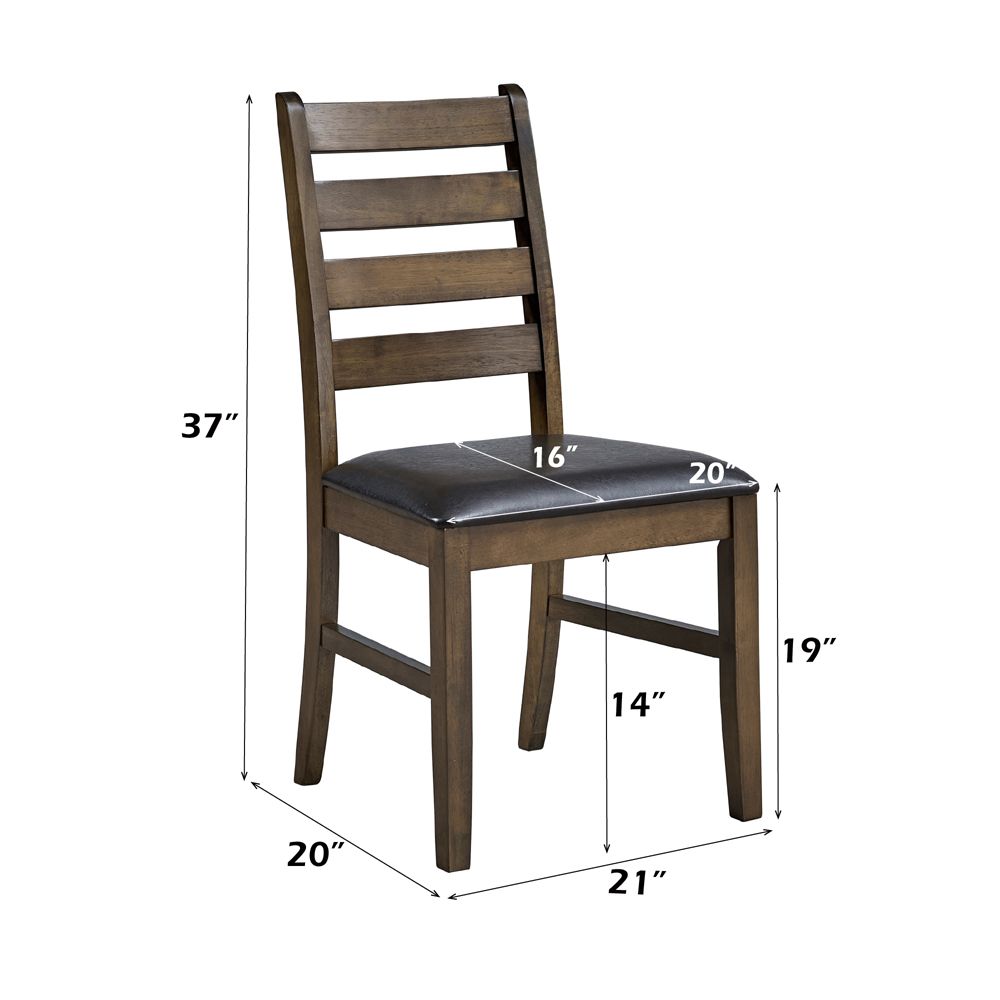 Damica Side Chair (Set-2) – dimensions diagram