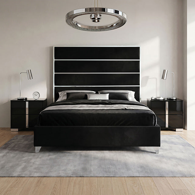 Andriola Bed, Black/Chrome - view 4