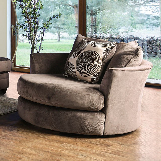 Bonaventura Swivel Chair, Brown