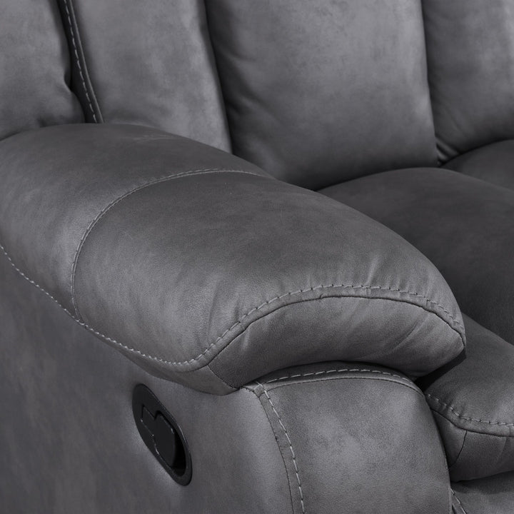 Morello  Sofa W/dual Recliner- Gray