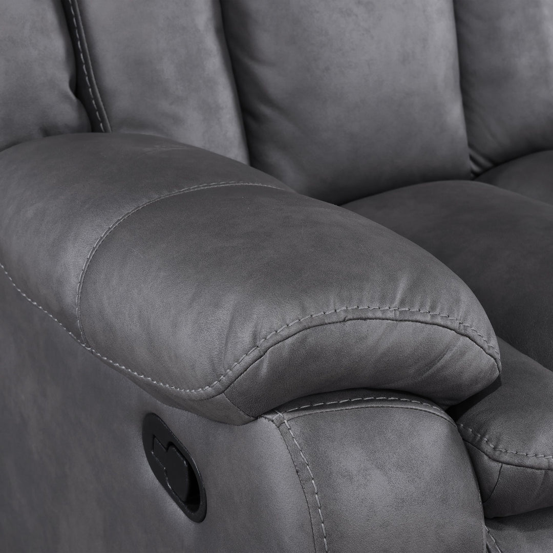 Morello  Sofa W/dual Recliner- Gray